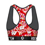 Wisconsin Badgers - Twisted Wordmark Women's Sports Bra