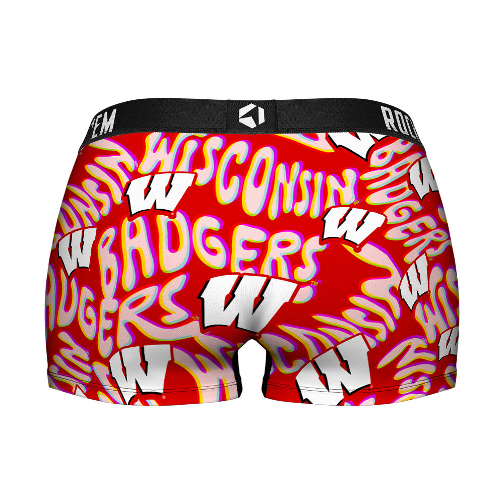 Wisconsin Badgers - Twisted Wordmark Women's Boy Shorts