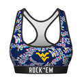 West Virginia Mountaineers - Twisted Wordmark Women's Sports Bra