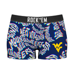 West Virginia Mountaineers - Twisted Wordmark Women's Boy Shorts