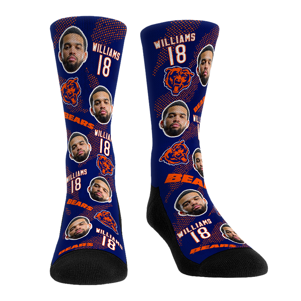 Caleb Williams - Chicago Bears - Football Guy Crew Socks