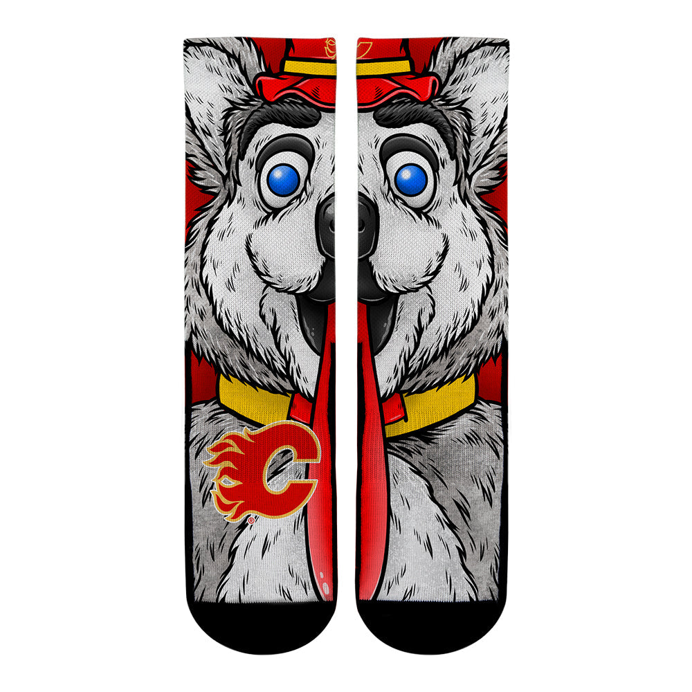 Calgary Flames - Split Face Mascot Crew Socks