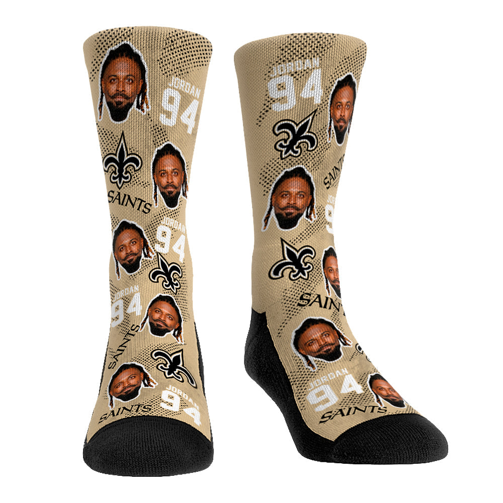 Cam Jordan - New Orleans Saints - Football Guy Crew Socks