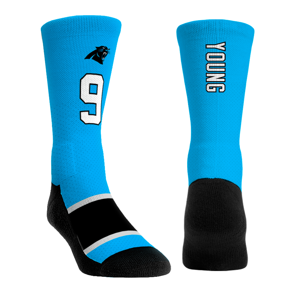 Bryce Young - Carolina Panthers - Jersey (Blue) Crew Socks