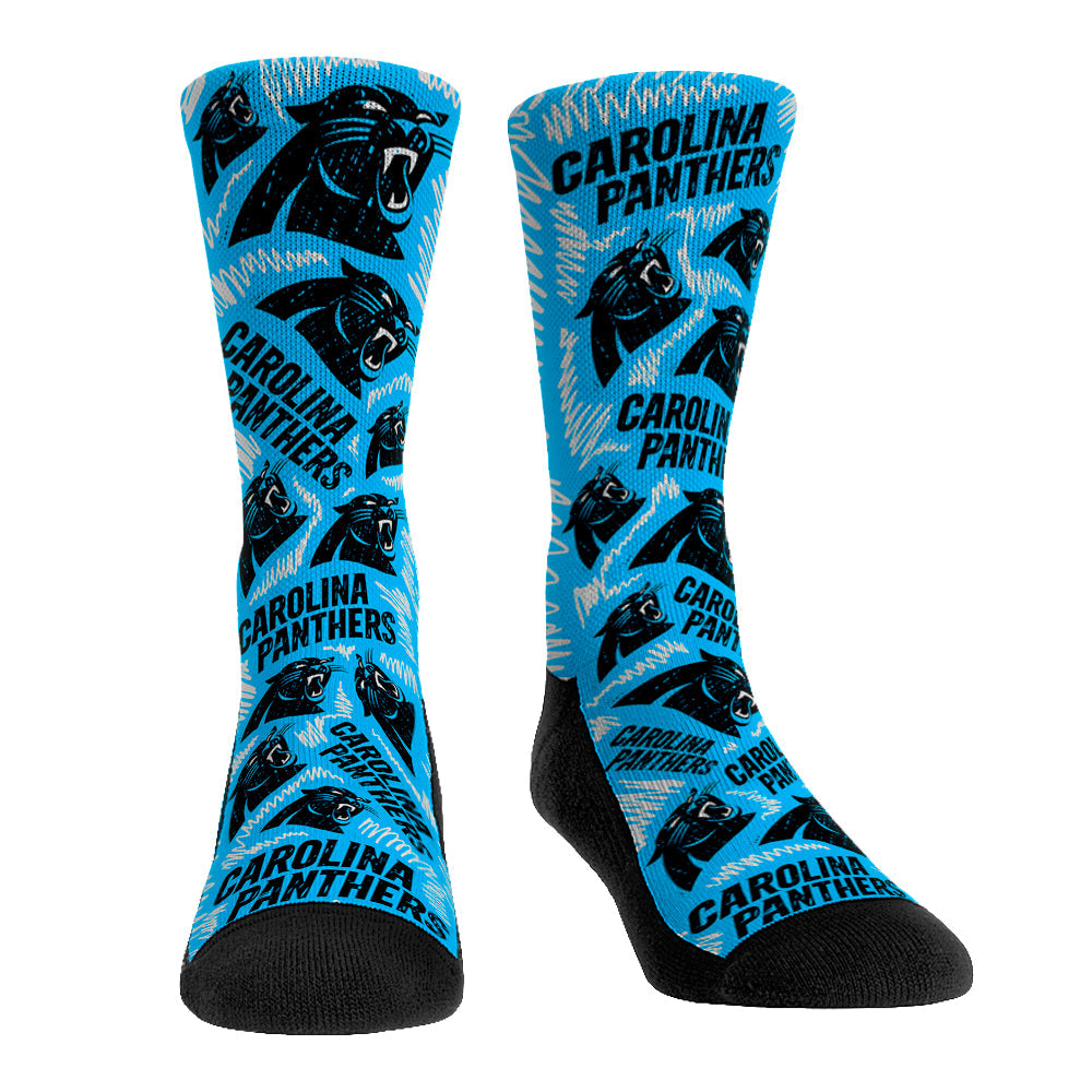 Carolina Panthers - Logo Sketch Crew Socks