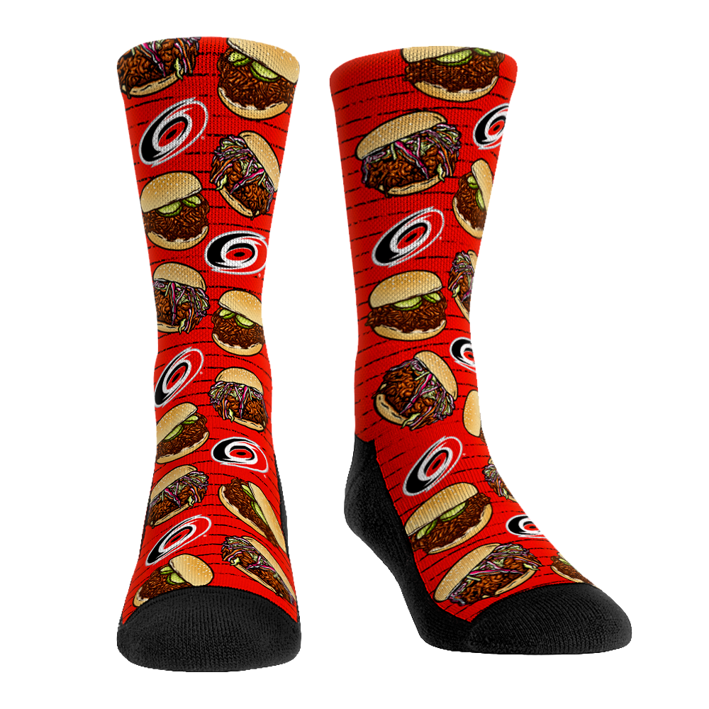 Carolina Hurricanes - BBQ Pulled Pork Sandwich Crew Socks