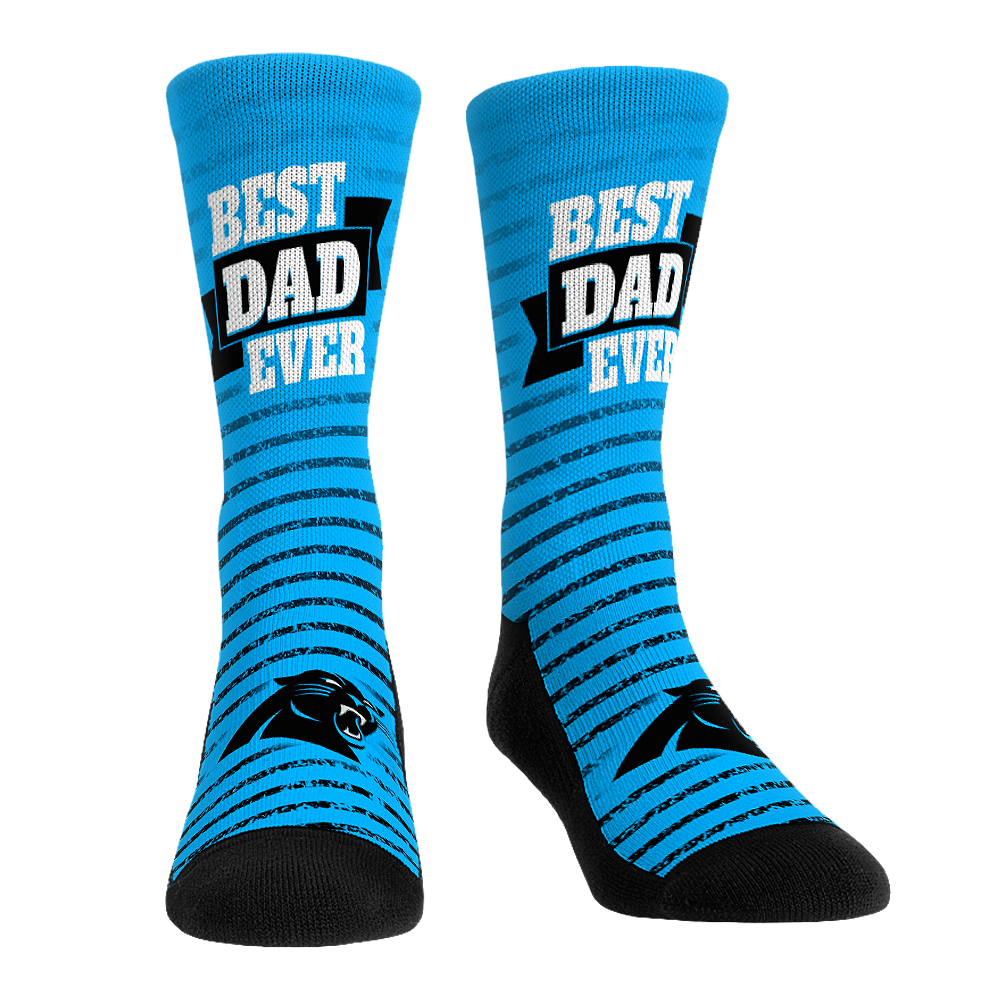 Carolina Panthers - Best Dad Ever Crew Socks