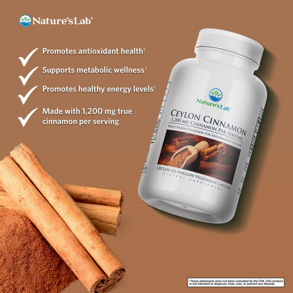 Ceylon Cinnamon 1,200 mg - 120 Capsules
