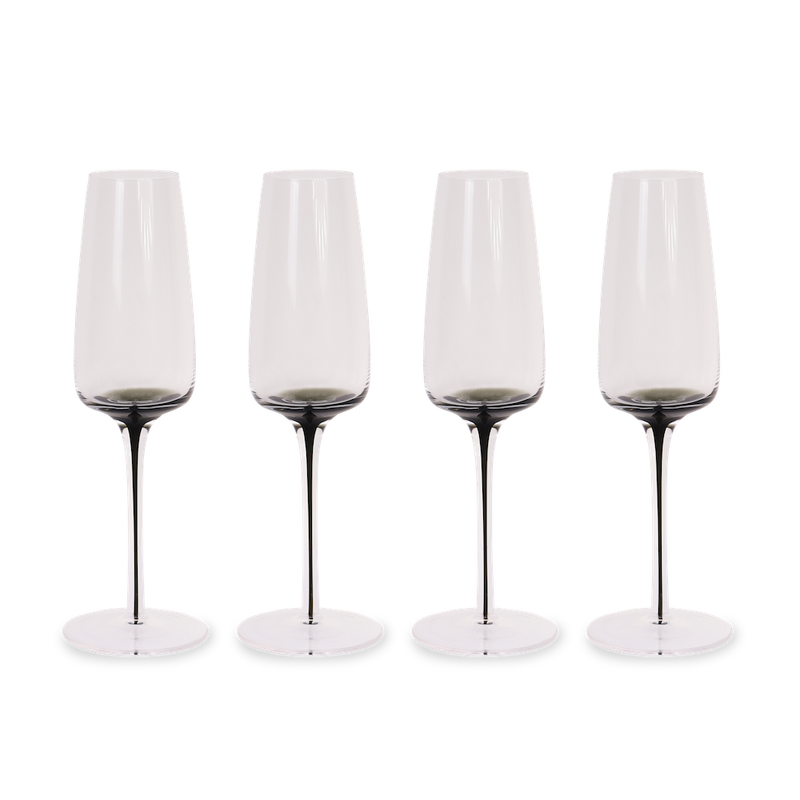 Smoke Stem Champagne Glasses