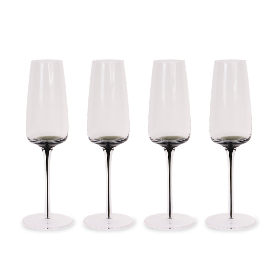 Smoke Stem Champagne Glasses