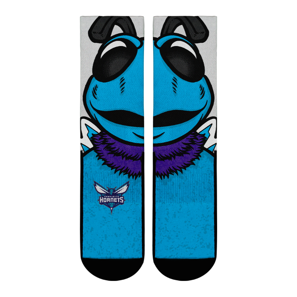 Charlotte Hornets - Split Face Mascot Crew Socks