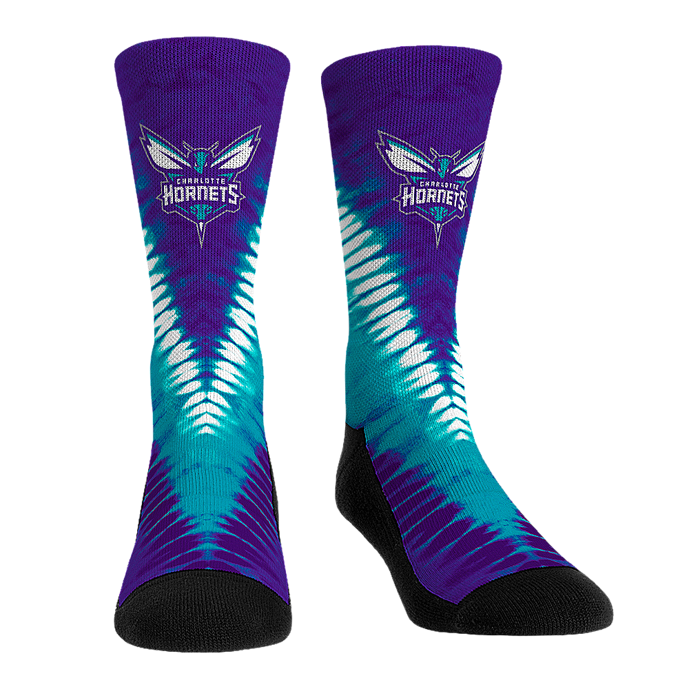 Charlotte Hornets - V Shape Tie Dye Crew Socks