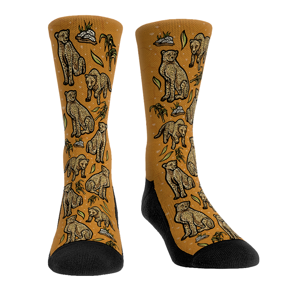 Cheetahs All-Over Crew Socks