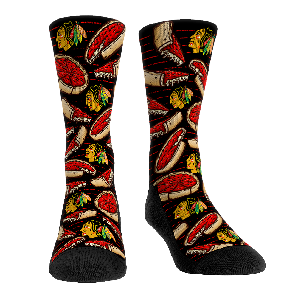 Chicago Blackhawks - Deep Dish Pizza Crew Socks
