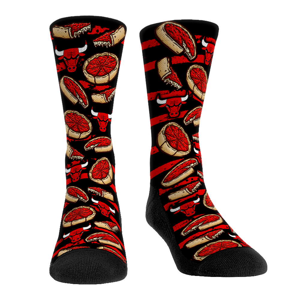 Chicago Bulls - Deep Dish Pizza Crew Socks