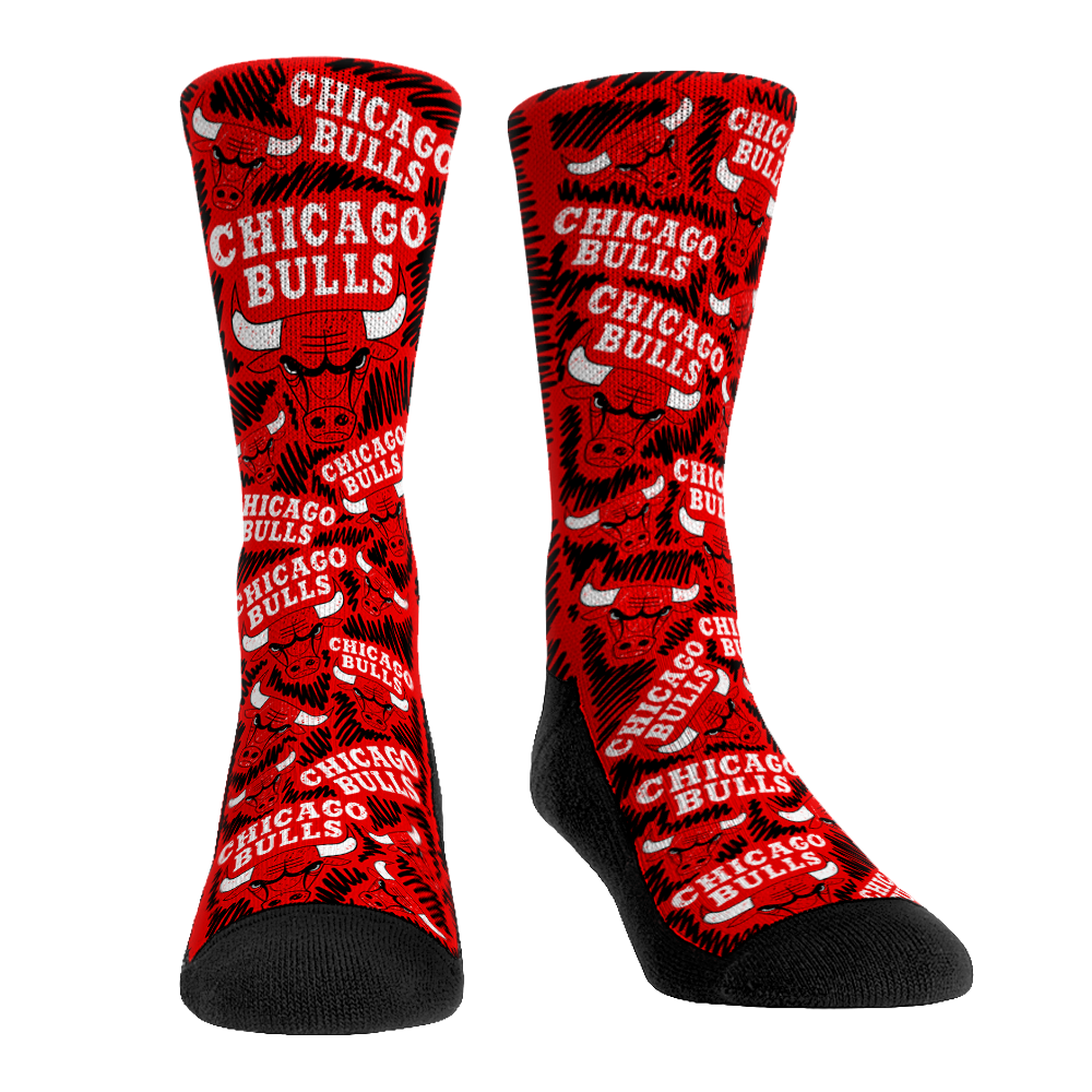 Chicago Bulls - Logo Sketch Crew Socks