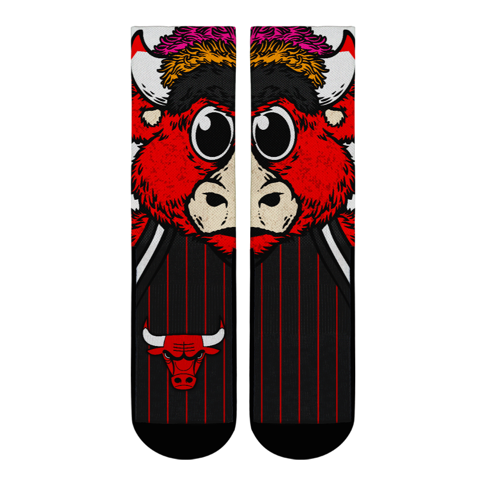 Chicago Bulls - Split Face Mascot Crew Socks