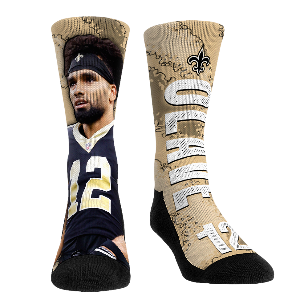 Chris Olave - New Orleans Saints - Big Player Crew Socks