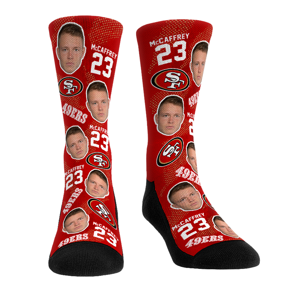 Christian McCaffrey - San Francisco 49ers - Football Guy Crew Socks