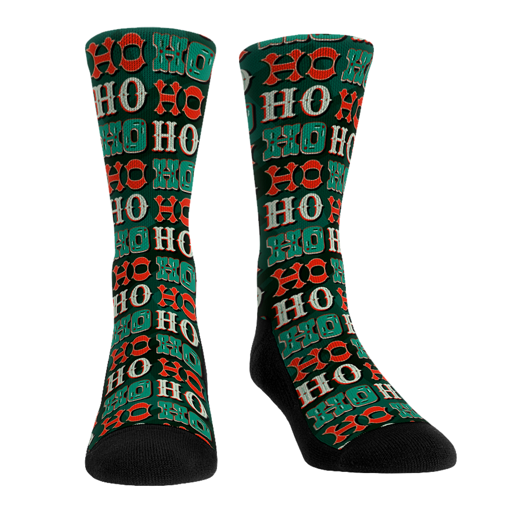 Ho Ho Ho Pattern Crew Socks