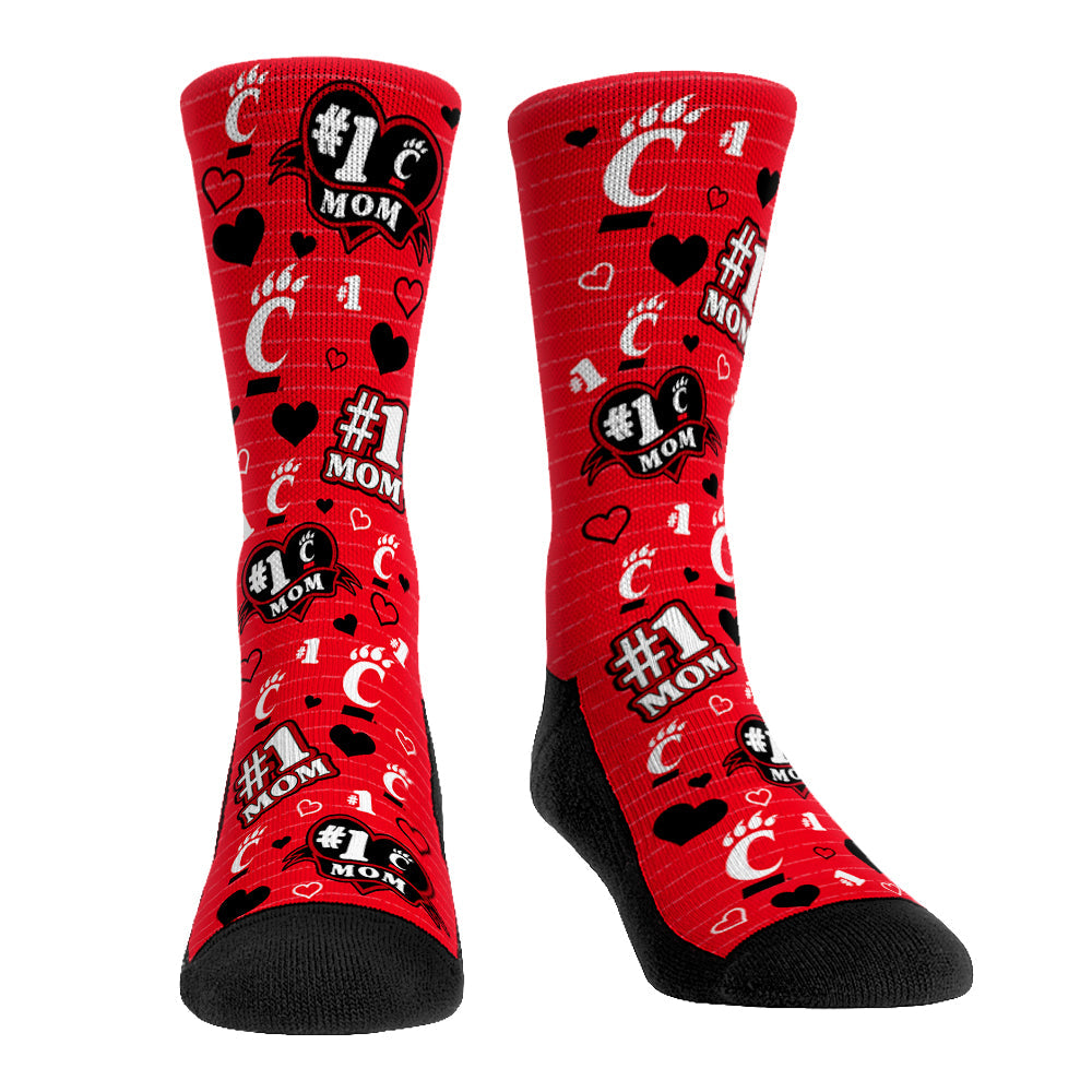 Cincinnati Bearcats - #1 Mom Crew Socks