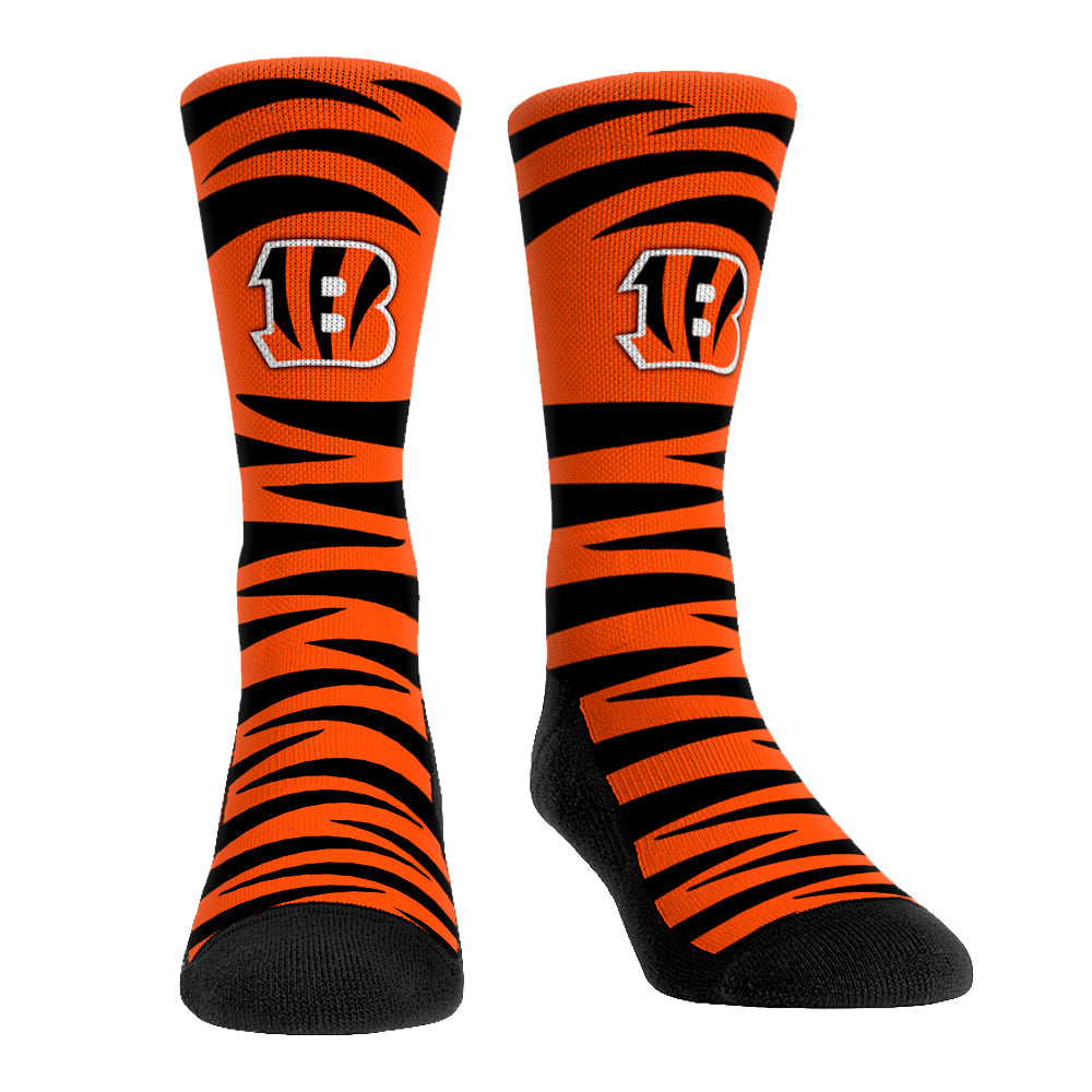 Cincinnati Bengals - Bengal Stripes (Orange) Crew Socks