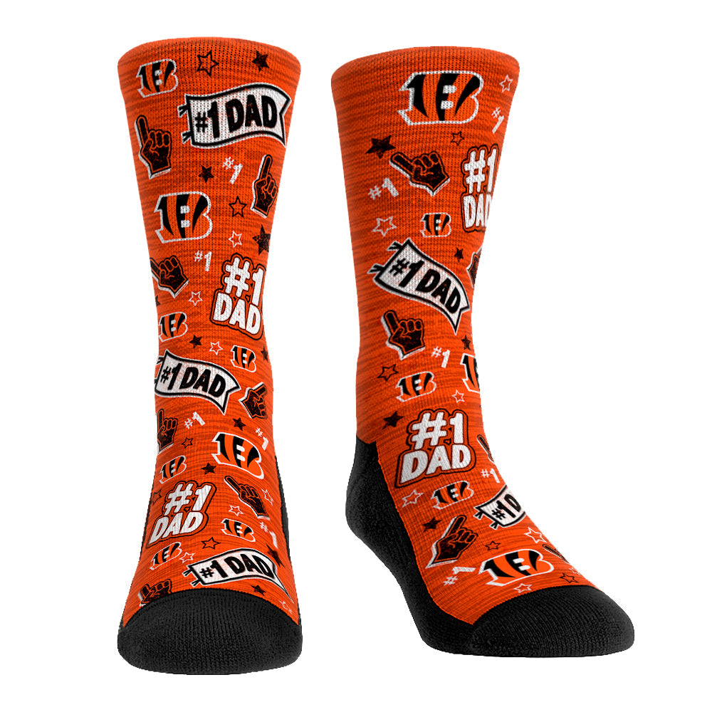 Cincinnati Bengals - #1 Dad Crew Socks
