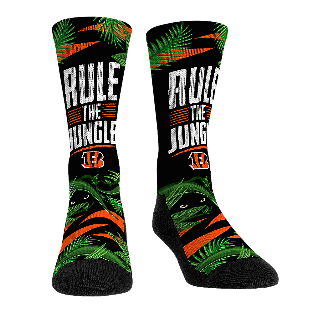 Cincinnati Bengals - Rule the Jungle Crew Socks