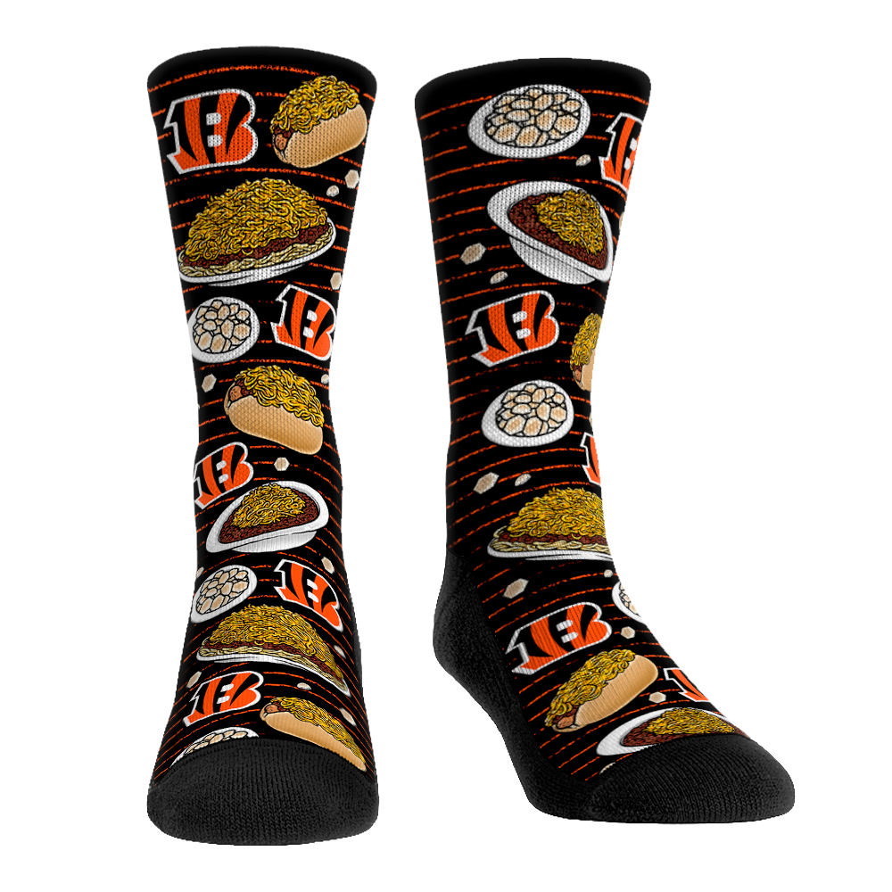 Cincinnati Bengals - Chili Cheese (Black) Crew Socks