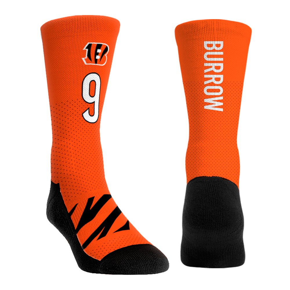Joe Burrow - Cincinnati Bengals - Jersey (Orange) Crew Socks