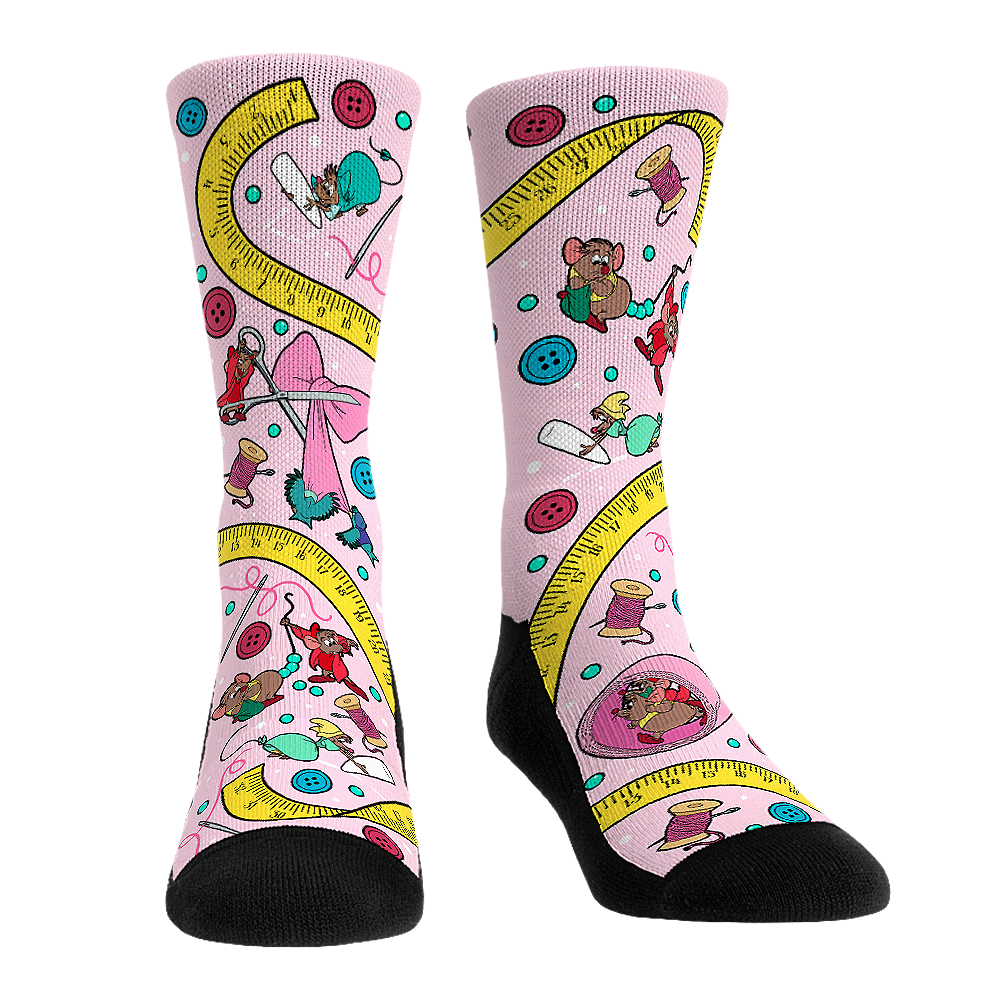 Cinderella - Sewing Mice All-Over Crew Socks