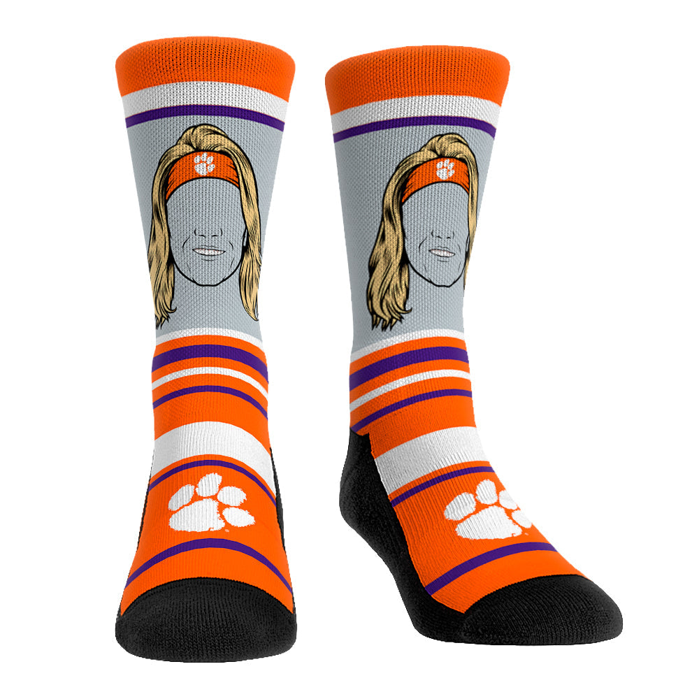 Trevor Lawrence - Clemson Tigers - Superstar Stripes Crew Socks