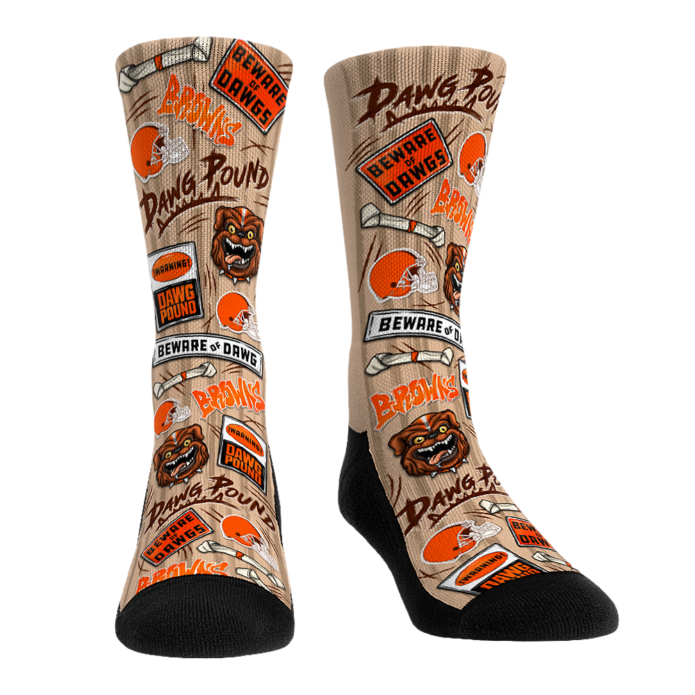 Cleveland Browns - Dawg Pound Icons Crew Socks