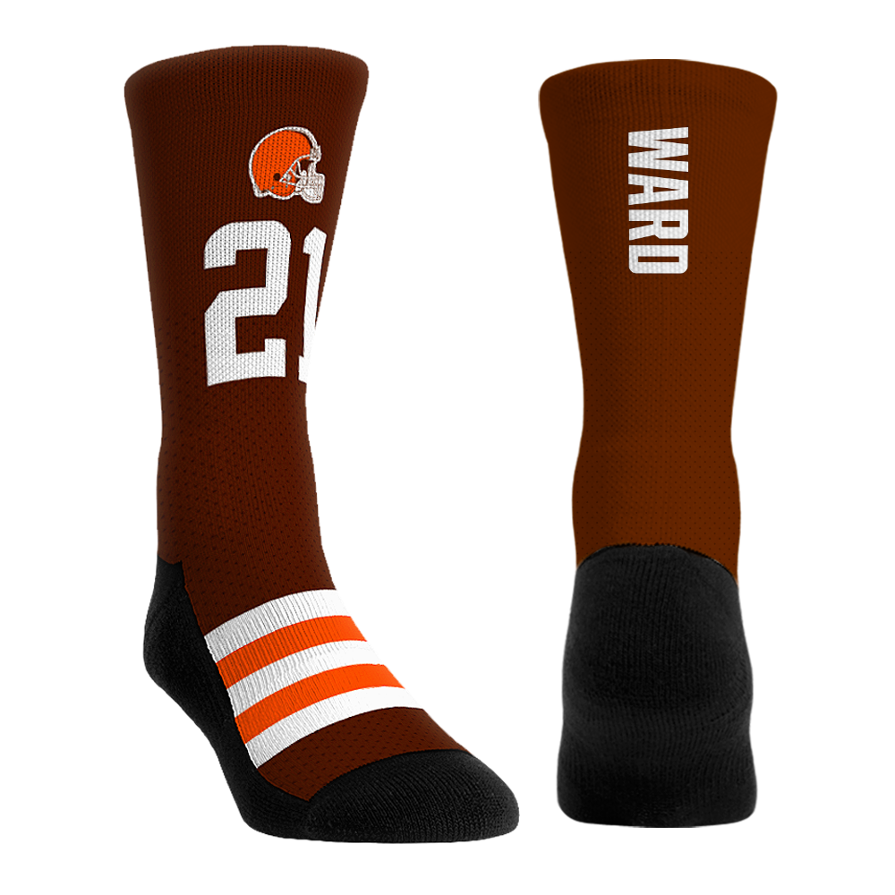 Denzel Ward - Cleveland Browns - Jersey (Brown) Crew Socks
