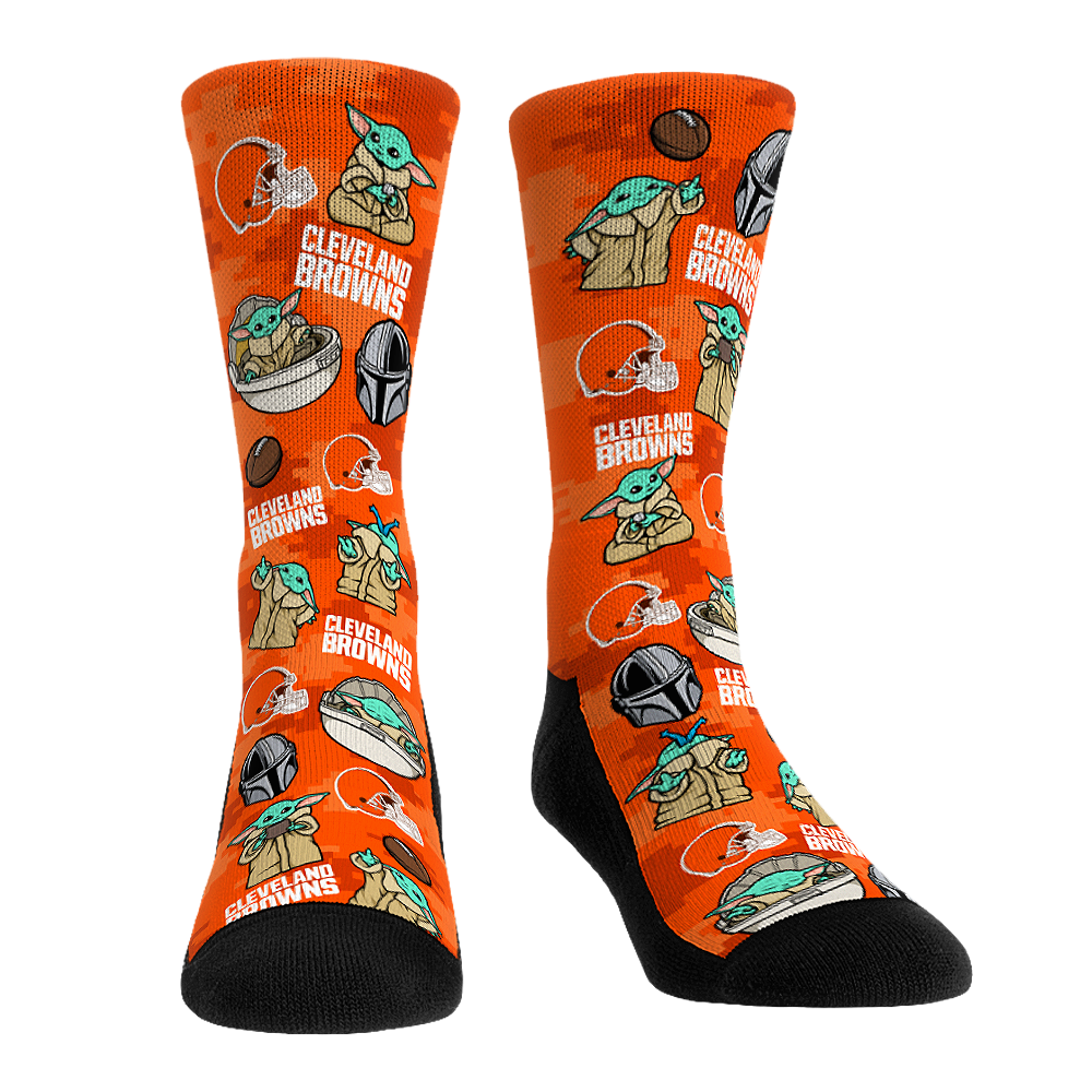 Cleveland Browns - Star Wars - Grogu All-Over Crew Socks
