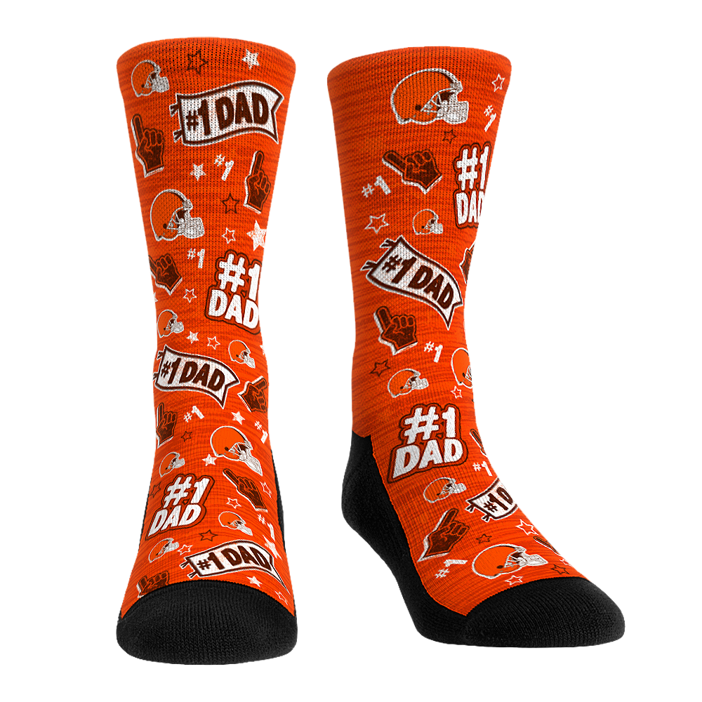 Cleveland Browns - #1 Dad Crew Socks