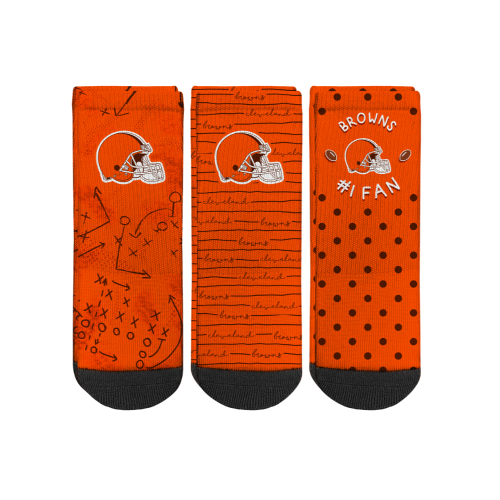 Cleveland Browns - Number 1 Fan 3-Pack (Toddler) Socks