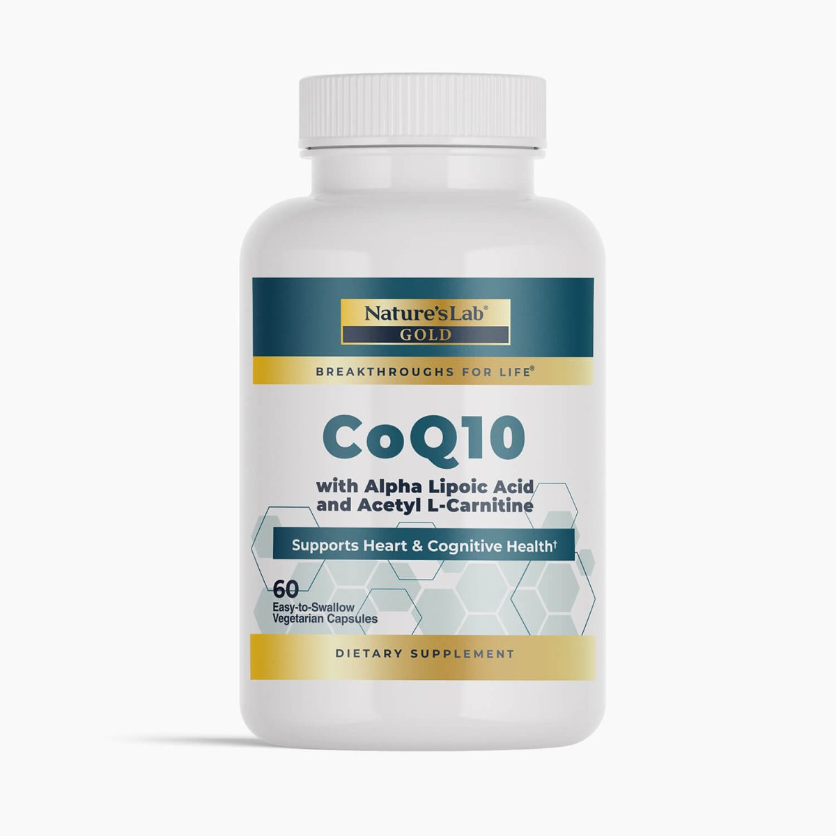 Gold CoQ10 + Alpha Lipoic Acid + Acetyl L-Carnitine HCl - 60 Capsules