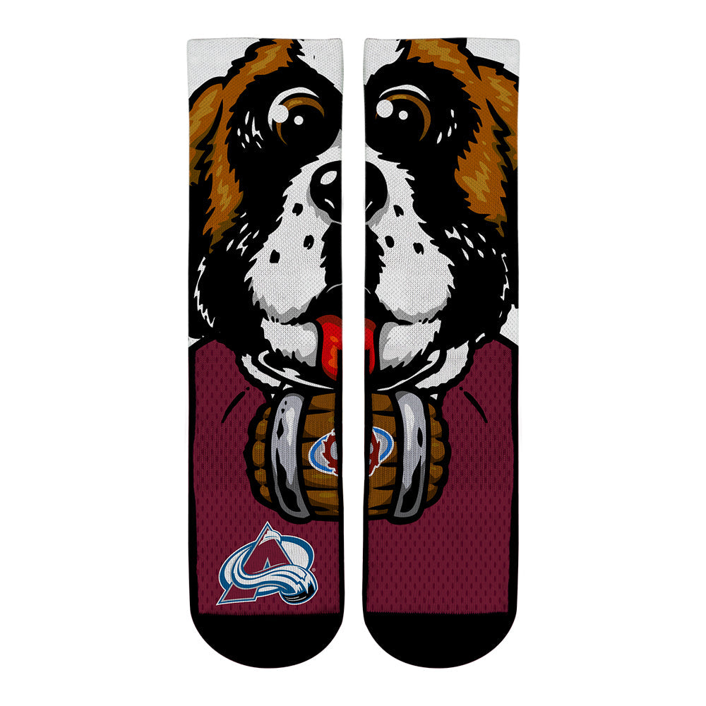 Colorado Avalanche - Split Face Mascot Crew Socks
