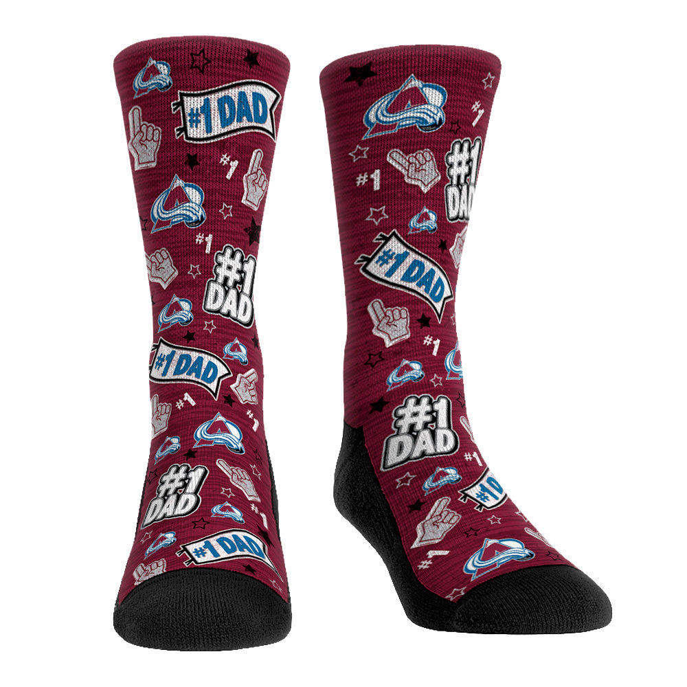 Colorado Avalanche - #1 Dad Crew Socks