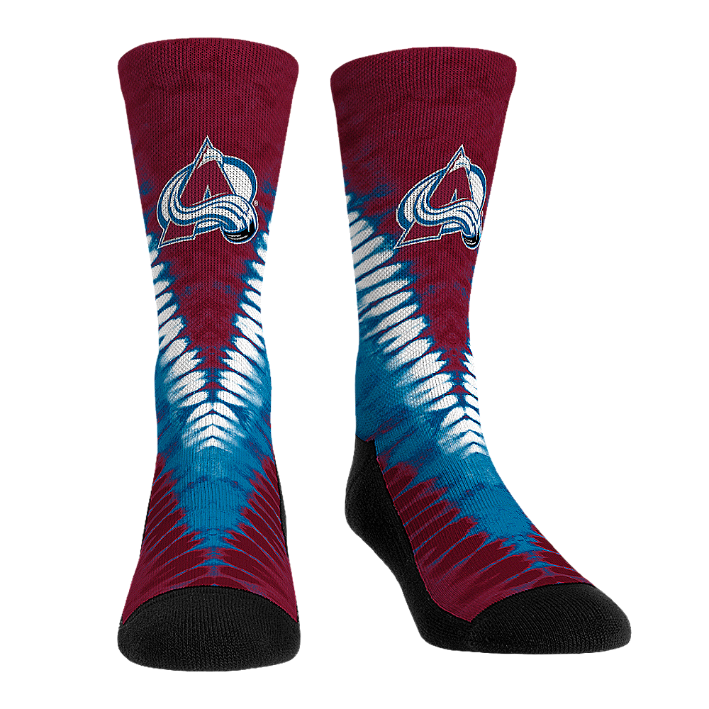 Colorado Avalanche - V Shape Tie Dye Crew Socks