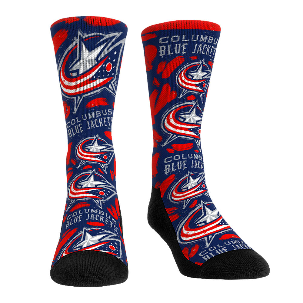 Columbus Blue Jackets - Logo Paint Crew Socks
