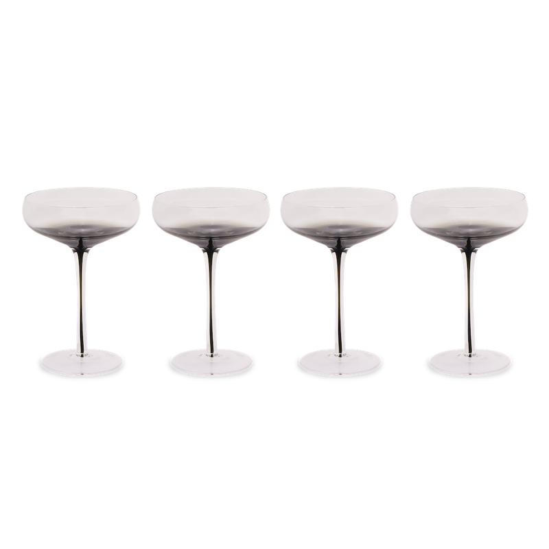 Smoke Stem Coupe Glasses