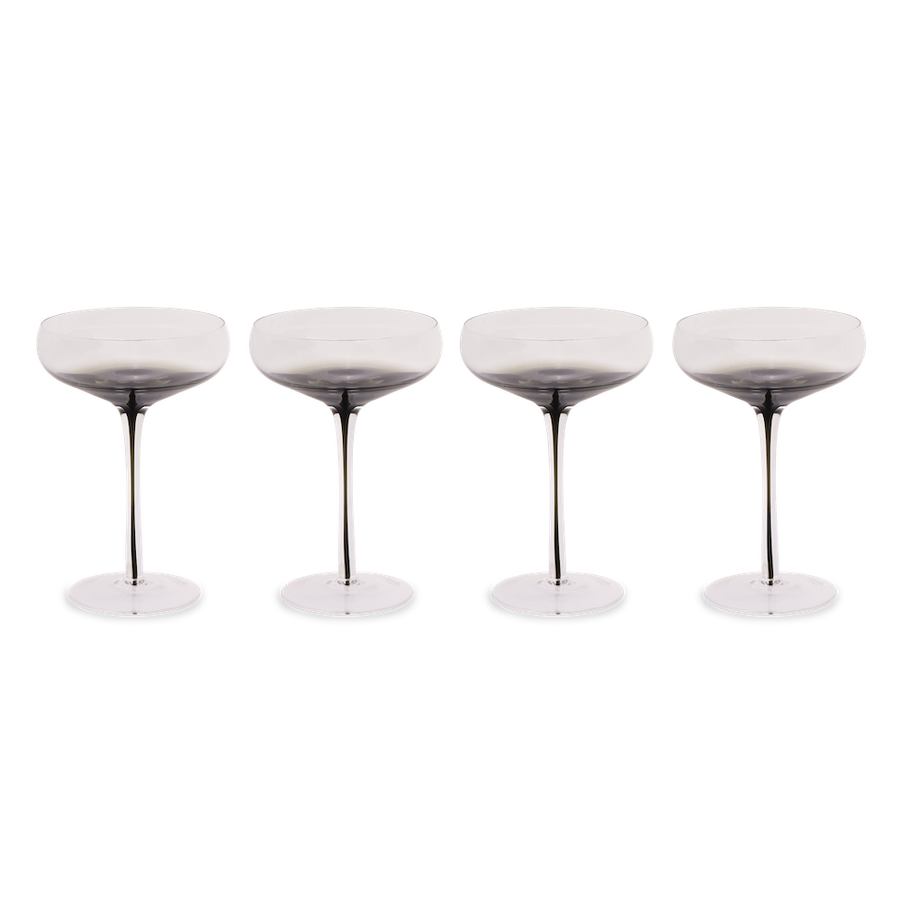 Smoke Stem Coupe Glasses
