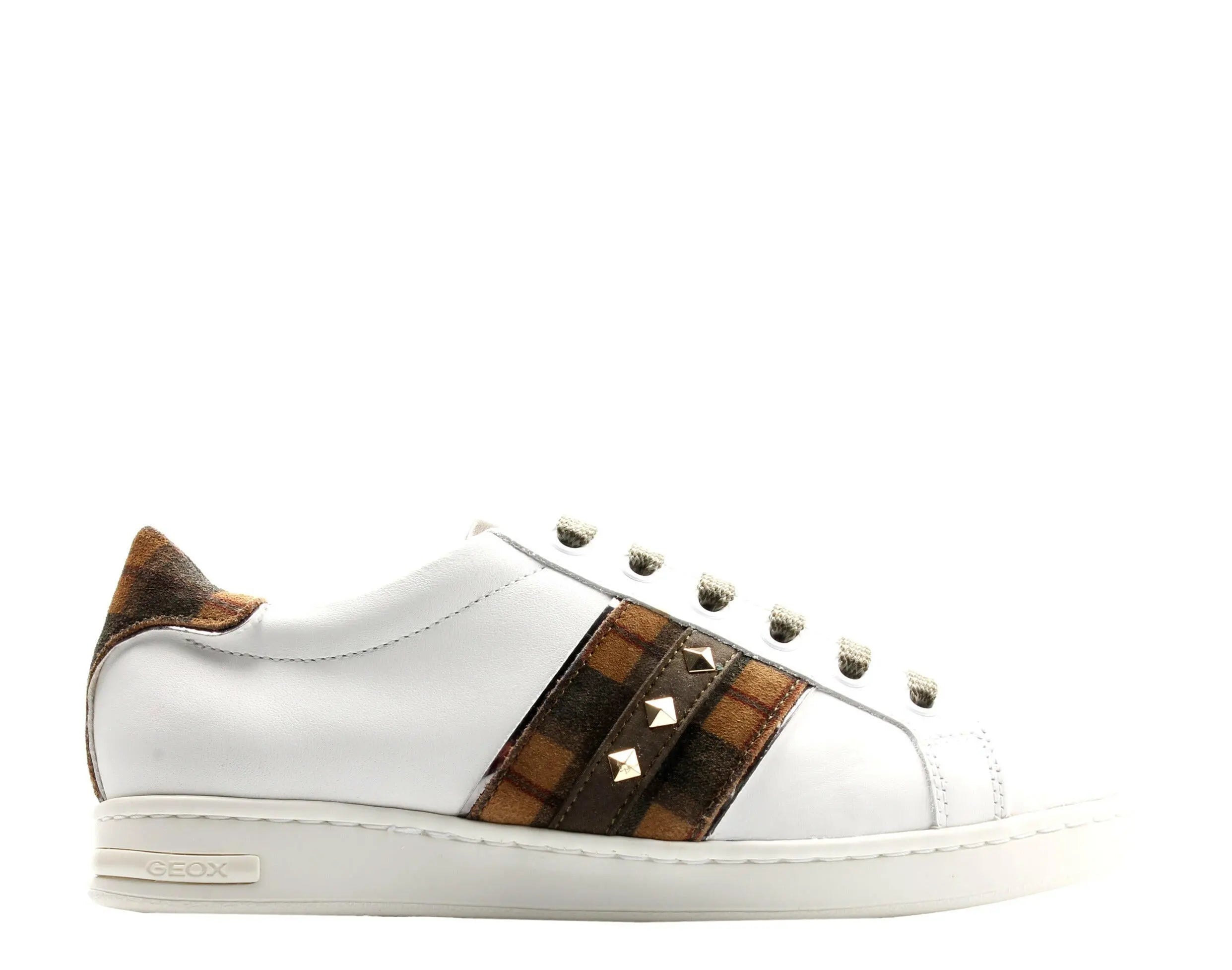 Geox Jaysen Lace-Up Women Sneakers White/Camel