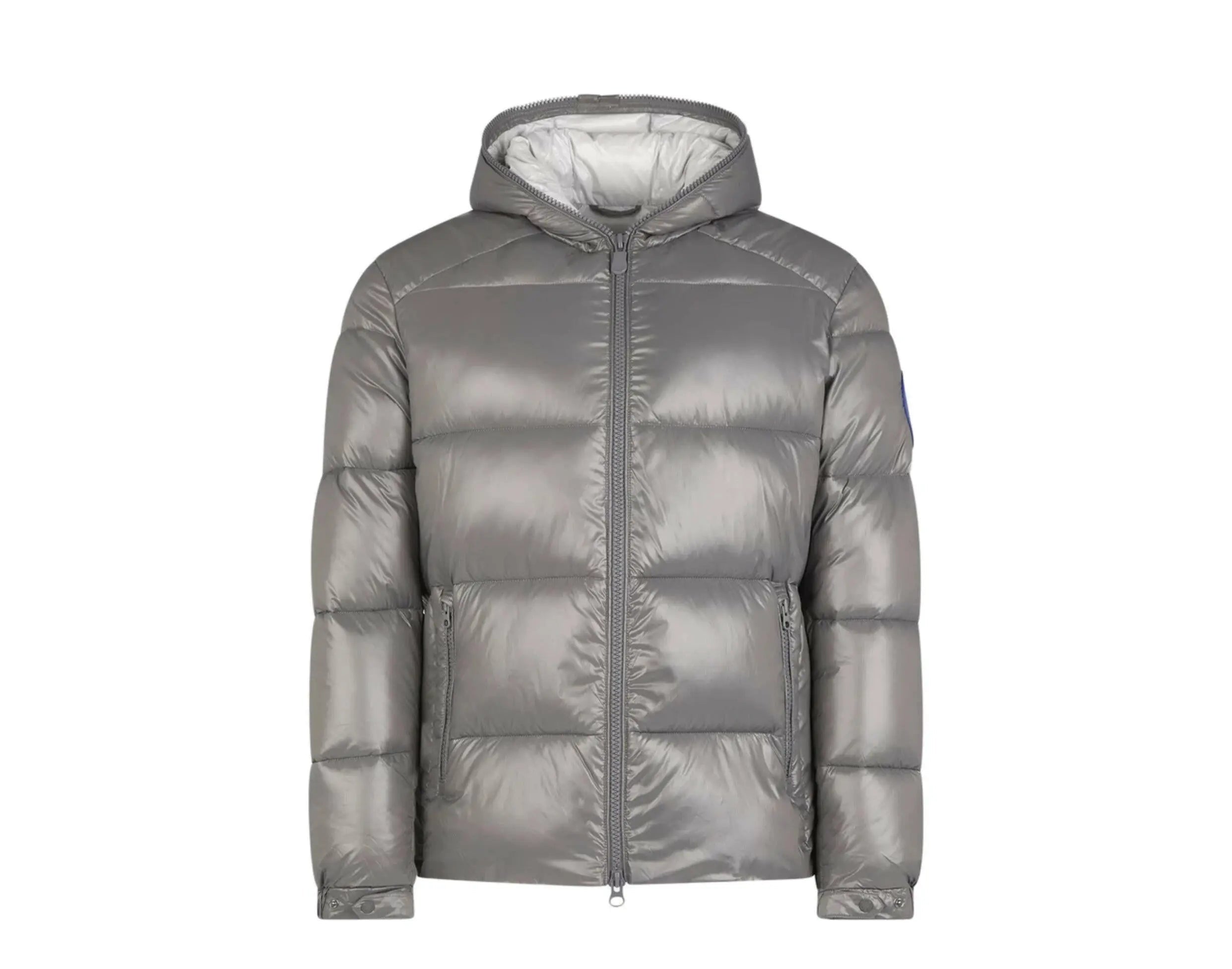 Save The Duck Luck Quilted Hooded Puffer Men Jacket Mid Grey