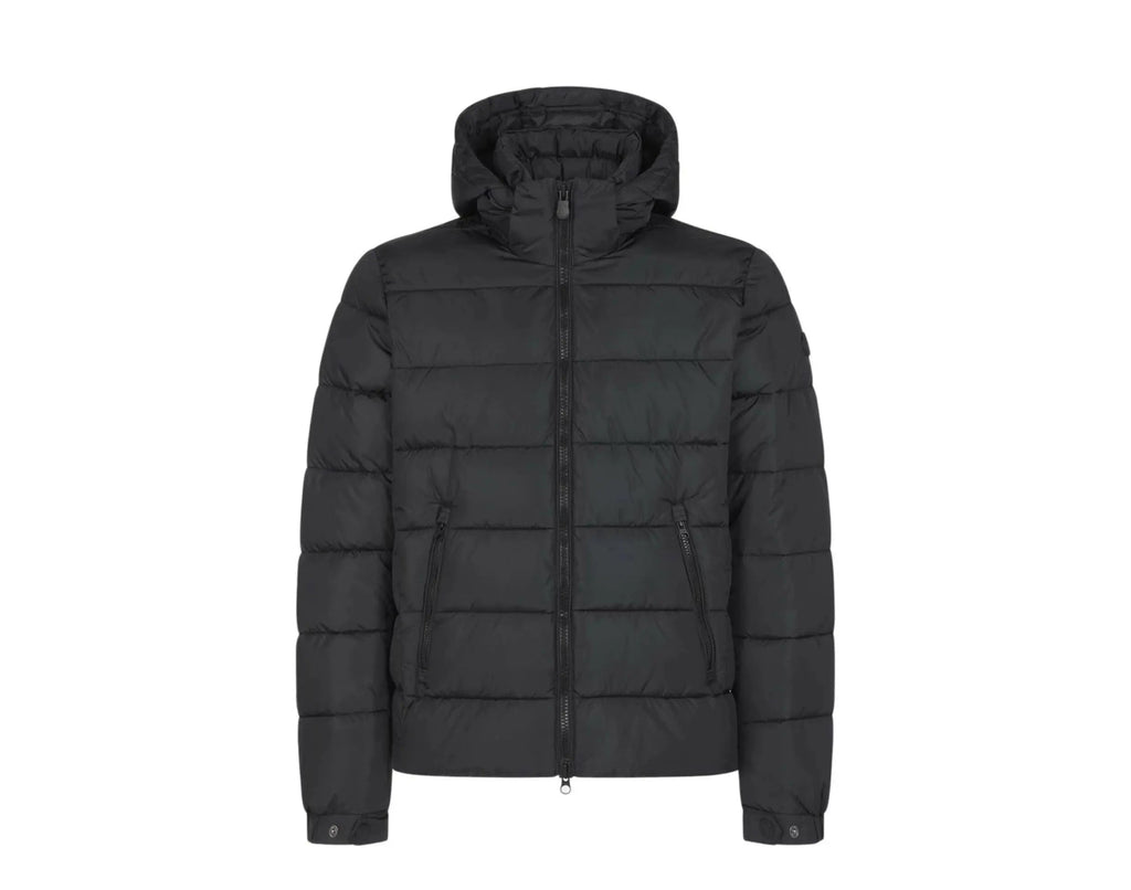 Save The Duck Mega Hooded Puffer Men Jacket Black