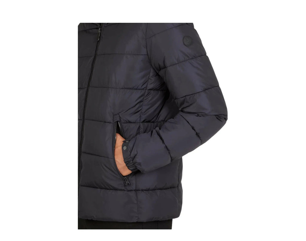 Save The Duck Mega Hooded Puffer Men Jacket Black