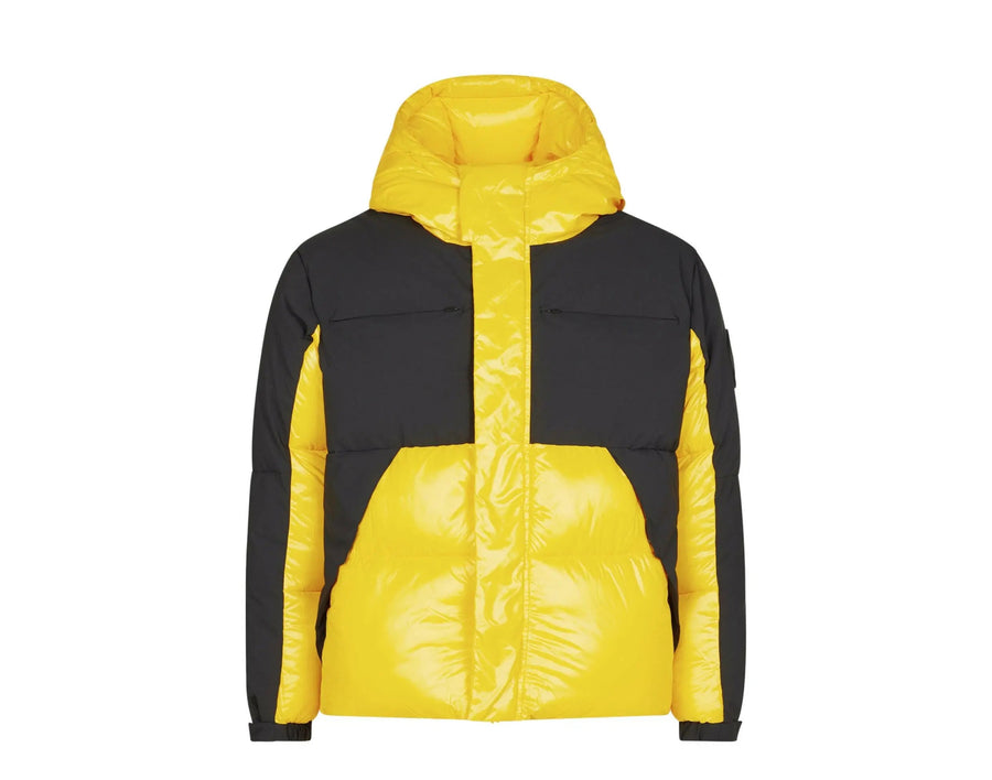 Save The Duck Luma Hooded Puffer Men Jacket Chrome Yellow/Black