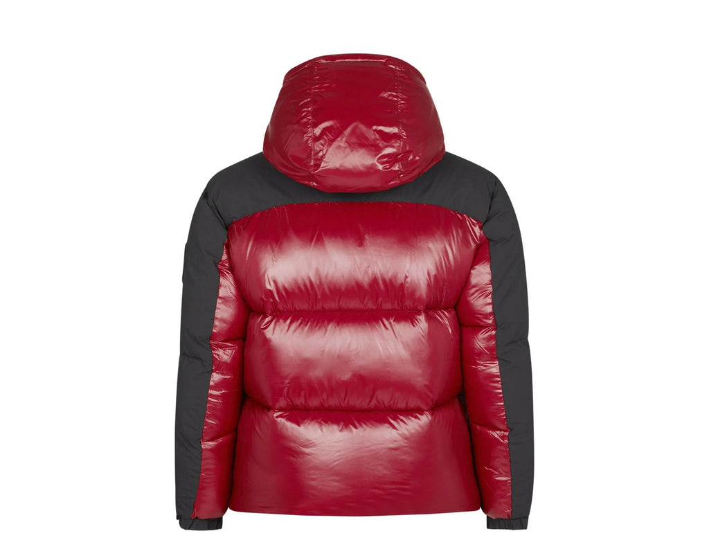 Save The Duck Luma Hooded Puffer Men Jacket Mineral Red/Black